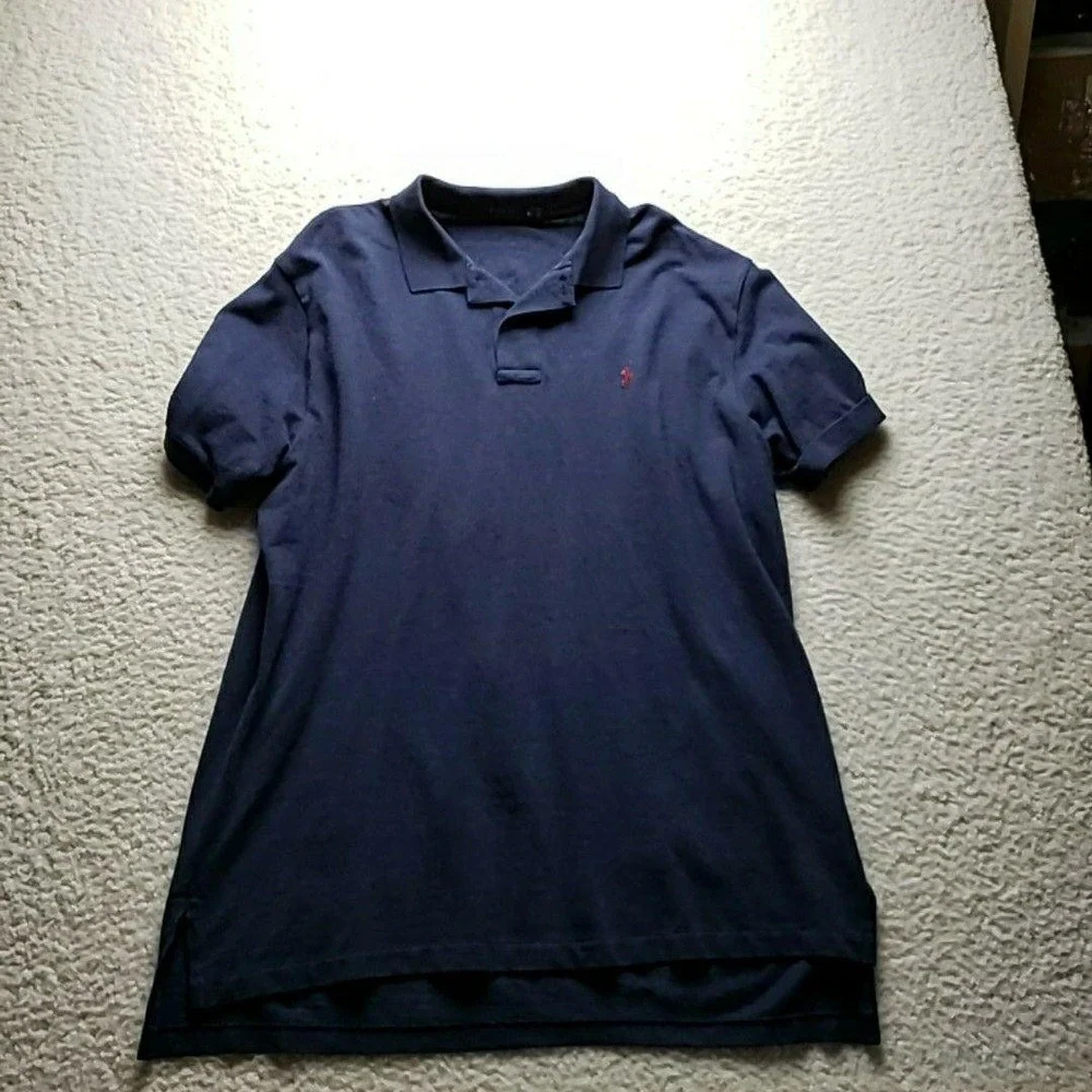 Polo Ralph Lauren Polo Shirt Mens XL Blue Short Sleeve Cotton Knit Logo Top